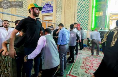  شُعبة المتطوعين في العتبة العلوية : 1400 متطوع يساهمون في خدمة زائري مرقد أمير المؤمنين (ع) في عيد الفطر المبارك