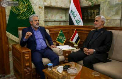 الأمين العام للعتبة  العلوية المقدسة يستقبل أمين عام العتبة الكاظمية المقدسة