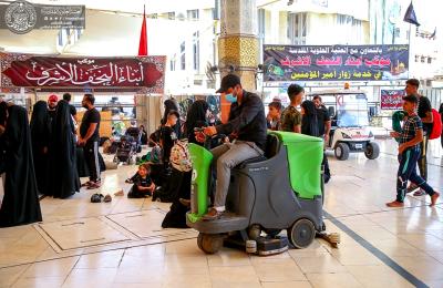قسم الشؤون الخدمية في العتبة العلوية يستنفر جهوده لخدمة زائري مرقد أمير المؤمنين(ع)المعزين بذكرى أربعينية الإمام الحسين(ع)