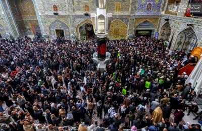  العتبة العلوية المقدسة تستنفر جهودها لخدمة الجموع الزاحفة الى مرقد أمير المؤمنين (ع) لتقديم آيات العزاء بذكرى شهادة الصديقة الزهراء (ع)