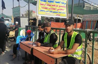 العتبة العلوية المقدسة ... شعبة المتطوعين تقدم دعمها اللوجستي على طريق (يا حسين) في المحافظات الجنوبية