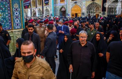 نخبة من القيادات الأمنية تتشرف بزيارة مرقد أمير المؤمنين (ع) وتطلع على الخطط الأمنية خلال زيارة وفاة النبي محمد (ص وآله)