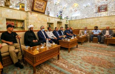 الأمين العام للعتبة العلوية المقدسة يستقبل قائد فرقة الإمام علي القتالية