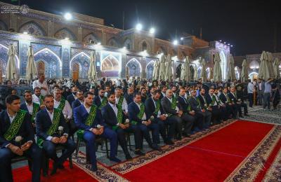 وفد العتبة العلوية المقدسة يحضر الاحتفالية المركزية لمهرجان أسبوع الولادة في العتبة الكاظمية المقدسة  