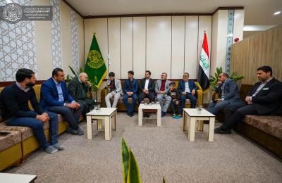 وفد الأمانة العامة لاتحاد الروابط والتجمعات القرآنية في العراق يزور قسم الشؤون الفكرية والثقافية في العتبة العلوية المقدسة 