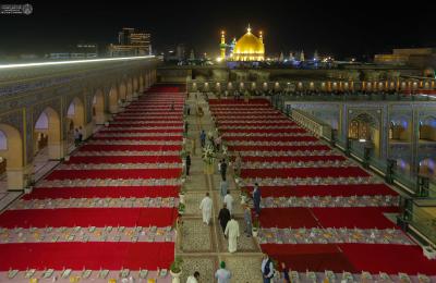 ابتهاجاً بمولد النبي الأكرم (ص) وحفيده الإمام الصادق (ع)..العتبة العلوية المقدسة تقيم مأدبةً كبرى للزائرين 