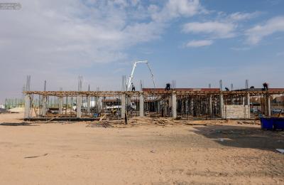 قسم الشؤون الهندسية والفنية في العتبة العلوية المقدسة يُحقق نسب إنجاز متقدمة بأعمال المجمع التربوي في مجمع قنبر السكني (1)