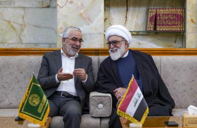 الأمين العام للعتبة العلوية المقدسة يستقبل المتولّي الشرعي للعتبة الرضوية المطهّرة والوفد المرافق له