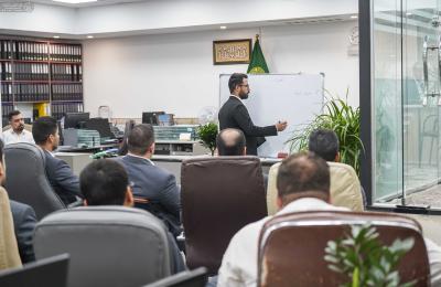 العتبة العلوية المقدسة تُقيم ورشًا تخصّصية للخدم في قسم الشؤون الإدارية لتطوير العمل الإداري