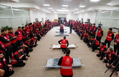 ضمن استعداداتها لزيارة الأربعين.. العتبة العلويّة المقدّسة.. ورش إسعاف و تأهيل ميداني لخدمة الزائرين في الزيارات المليونية