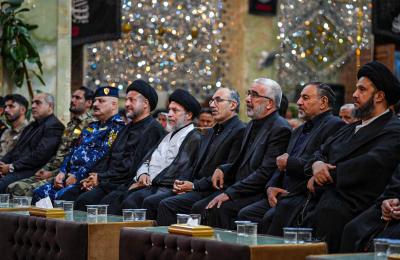 الأمين العامّ للعتبة العلويّة المقدّسة يحضر مهرجان فاجعة سامراء ويشارك في افتتاح معرض الصور التوثيقي للفاجعة