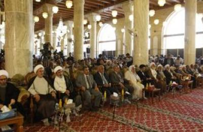 وفد الامانة العامة للعتبة العلوية المقدسة يحضر حفل إفتتاح الشبّاك الجديد لضريح مسلم بن عقيل عليه السلام
