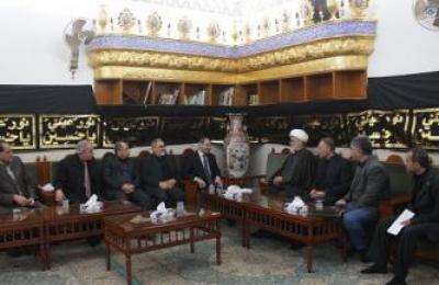وزير التخطيط والتعاون الإنمائي يبحث مع الامانة العامة للعتبة العلوية المقدسة دعم مشاريع البنى التحتية في الحرم العلوي الشريف