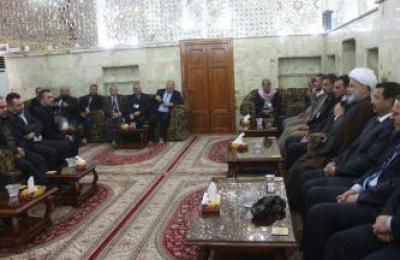 العتبة العلوية المقدسة تستقبل وفد أساتذة وعمداء جامعة القادسية