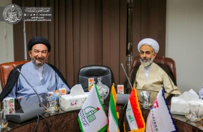 الأمين العام للعتبة العلوية المقدسة يستقبل رئيس منظمة الاوقاف والشؤون الخيرية الايرانية ويبحث معه المشاريع ذات الاهتمام المشترك