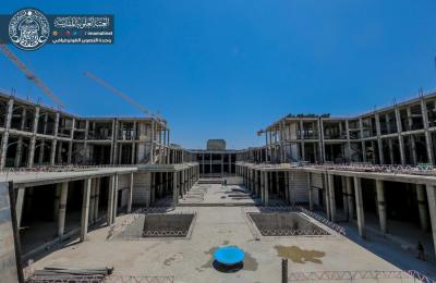 الكوادر الهندسية في مشروع صحن فاطمة (عليها السلام) تواصل انجاز المراحل الأخيرة من المباني الخدمية 