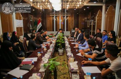  الامين العام للعتبة العلوية المقدسة يستقبل عدداَ من النخب الاعلامية الشبابية المتخصصة في وسائل التواصل الاجتماعي
