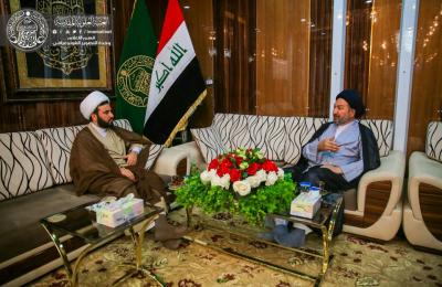 الامين العام للعتبة العلوية المقدسة يستقبل الوكيل الاداري والمالي لديوان الوقف الشيعي ويناقش معه دعم مشاريع العتبة المقدسة