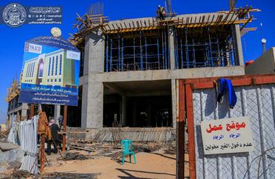   قسم الشؤون الهندسية والفنية في العتبة العلوية المقدسة يباشر بإنشاء مشروع استراحة جديد للزائرين يتسع لخمسة آلاف زائر 