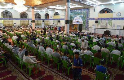 وفد دار القرآن الكريم من العتبة العلوية المقدسة يزور مسجد الرسول الأعظم في بغداد ويقيم محفلا قرآنياً تيمناً بولادة الامام الرضا (ع)