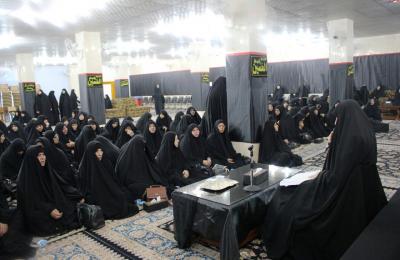 القسم النسوي في العتبة العلوية المقدسة يحيي أربعينية الإمام الحسين عليه السلام 