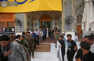 الأمانة العامة للعتبة العلوية المقدسة تقيم مجلس عزاء على روح شهيد فرقة الإمام علي (ع) القتالية حسن العابدي