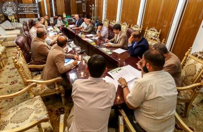 الأمين العام للعتبة العلوية يناقش مشروع تنفيذ الشبكة الكهربائية الداخلية لمجمع قنبر السكني مع نخبة من المعنيين