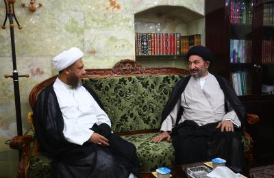 الأمين العام للعتبة العلوية يستقبل الأمين الخاص لمزارالصحابي ميثم التمار