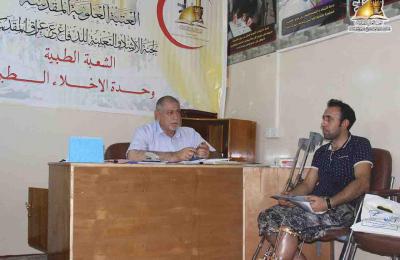لجنة الإرشاد في العتبة العلوية تواصل استقبال ورعاية جرحى الحشد المبارك للعلاج خارج العراق