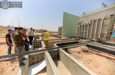 طلبة وأساتذة الأقسام الهندسية في جامعة الكوفة يطّلعون على مراحل الانجاز الحاصلة في مشروع محطة الأمير (ع) لتحويل الكهرباء