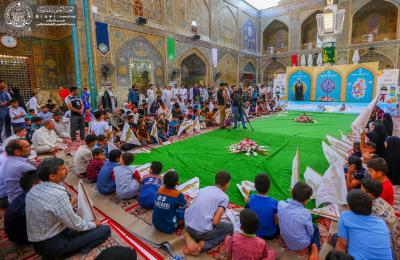  الزائرون الصغار يجددون البيعة والولاء لأمير المؤمنين بعيد الغدير الاغر