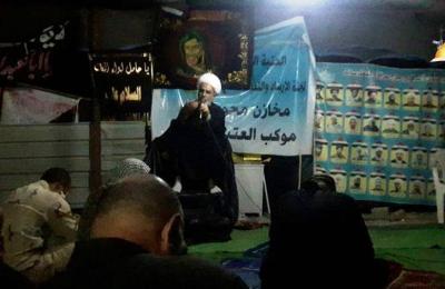 مبلغو لجنة الارشاد والتعبئة ينقلون سلام وتوصيات المرجعية الدينية الى المقاتلين في جبال مكحول ويقيمون مجلس عزاء حسيني