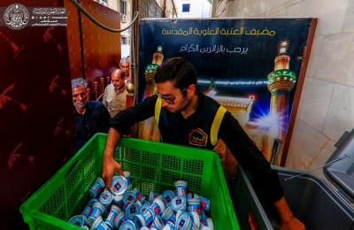 مضيف الزائرين المركزي في العتبة العلوية المقدسة يعلن المباشرة بتوزيع الوجبات الغذائية على زائري الأربعين في مختلف مواقع الضيافة