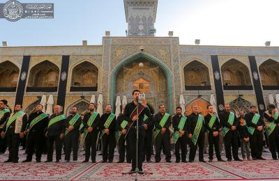 موكب العتبة العلوية المقدسة يحيي ذكرى شهادة الإمام الحسن(عليه السلام)