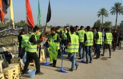 العتبة العلوية المقدسة ترعى برامج المتطوعين المتشرفين بخدمة زائري الأربعين في محافظات جنوبي العراق