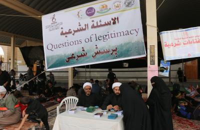 قسم الشؤون الدينية في العتبة العلوية المقدسة يباشر بنشر محطاته الاستفتائية التبليغية لخدمة زائري الأربعين