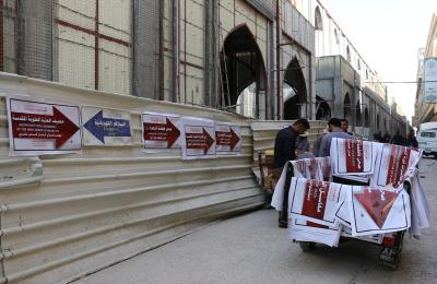 شعبة الإعلانات في العتبة العلوية: تركيب أكثر من 3 آلاف لوحة دلالة إرشادية وأحاديث وروايات في فضل زيارة الأربعين