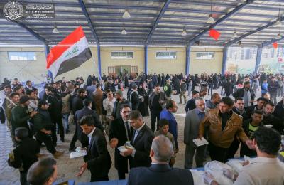 العتبة العلوية تستضيف 15 ألف زائر من مقاتلي وذوي الحشد الشعبي في يوم النصر المبارك