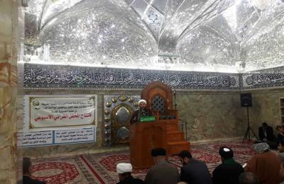 قسم الإعلام في العتبة العلوية المقدسة يشارك بافتتاح المحفل القرآني في مزار ميثم التمار (رضوان الله تعالى عليه)