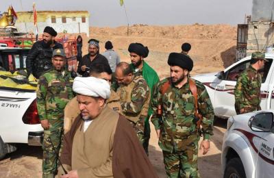 بإشراف لجنة إرشاد العتبة العلوية.. قافلة الدعم اللوجستي لأهالي محافظة واسط تقدم المؤن والمساعدات على قوات الحشد الشعبي المرابطة في محور سامراء في محافظة صلاح الدين