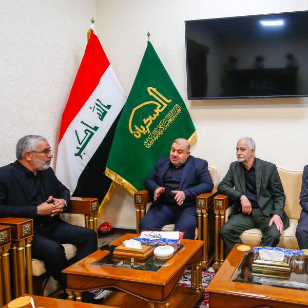 الأمين العام للعتبة العلوية المقدسة يزور العتبة العسكرية المقدسة ويلتقي بأمينها العام