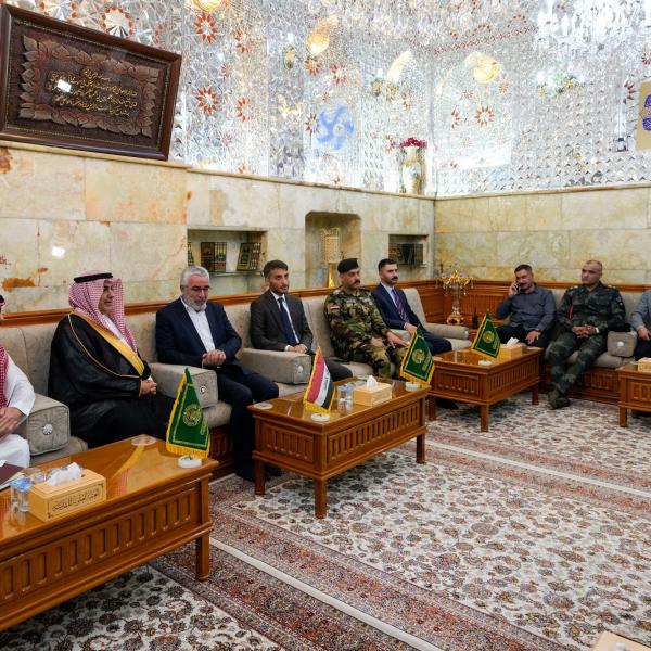 الأمين العام للعتبة العلوية المقدسة يستقبل سفير المملكة العربية السعودية لدى العراق 