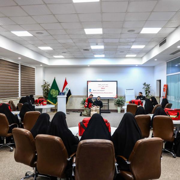 ورشة تدريبية للإخلاء الطارئ في العتبة العلويّة المقدّسة استعدادًا للزيارات المليونية