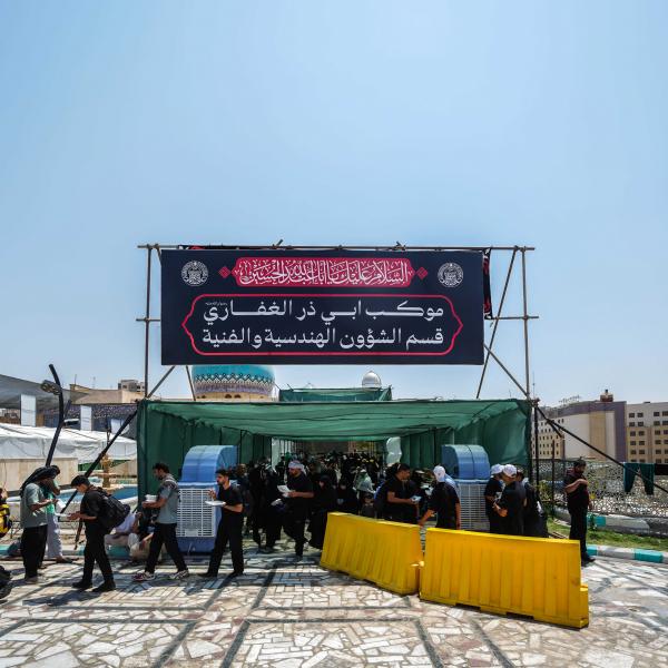 موقع ضيافة أبي ذر الغفاري في العتبة العلويّة المقدّسة يقدّم أكثر من 18 ألف وجبة يوميًا لزوّار الأربعين