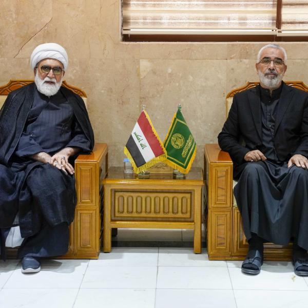 الأمين العام للعتبة العلوية المقدسة يستقبل المتولي الشرعي للعتبة الرضوية المقدسة ويبحث معه سُبل تعزيز التعاون المشترك