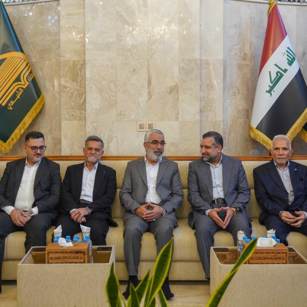 الأمين العام للعتبة العلوية يقدم التهاني والتبريكات للأمين العام الجديد للعتبة الكاظمية 