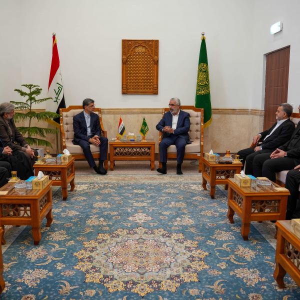 الأمين العامّ للعتبة العلويّة المقدّسة يستقبل قائم مقام العتبة الرضويّة المقدّسة 