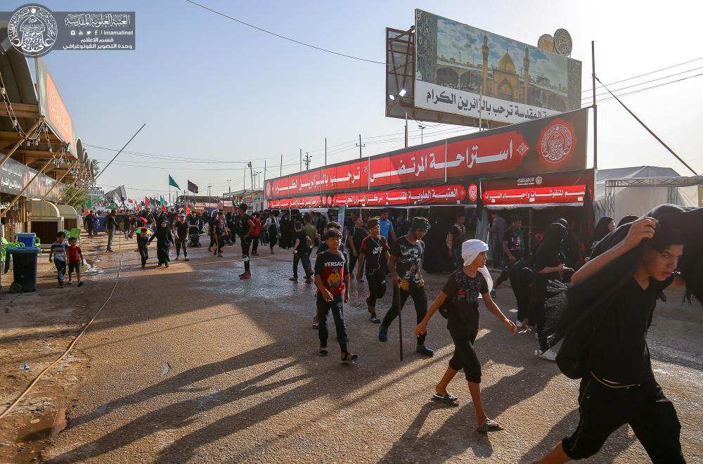 العتبة العلوية ... استراحة المرتضى على طريق ياحسين تقدم خدماتها المختلفة لزوار أمير المؤمنين (ع) صور