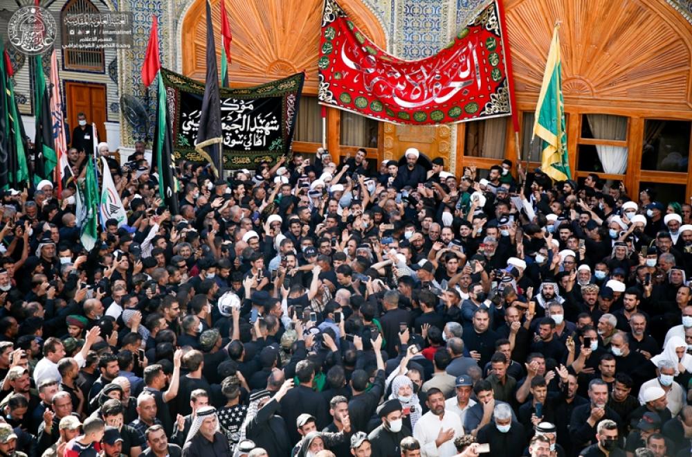 جانب من تشييع الخطيب الفقيد السيد جاسم الطويرجاوي ( رحمه الله تعالى ) من مرقد أمير المؤمنين(عليه السلام)