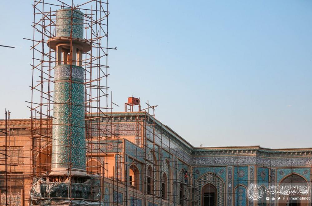 تقرير مصور حول استئناف العمل في مشروع صحن فاطمة (عليها السلام) 